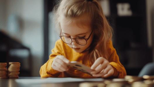 chldren and money