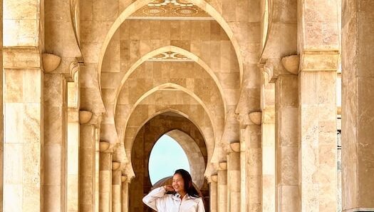 hassan mosque casablanca-girl-morocco