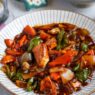 Black vinegar fish stir fry