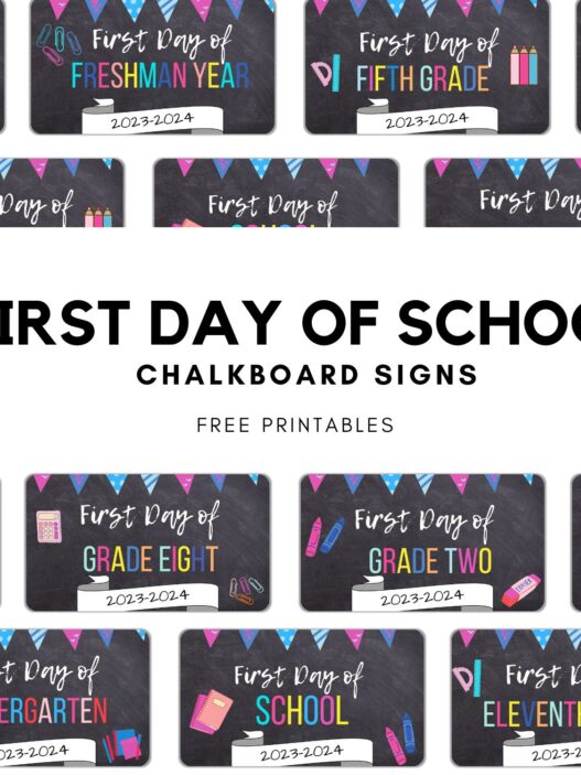 First Day Of School Chalkboard Printables (Free for 2025)