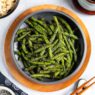 green beans with black sesame sauce