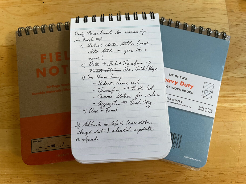 My Favorite Field Notes Notebook – Jamie Todd Rubin