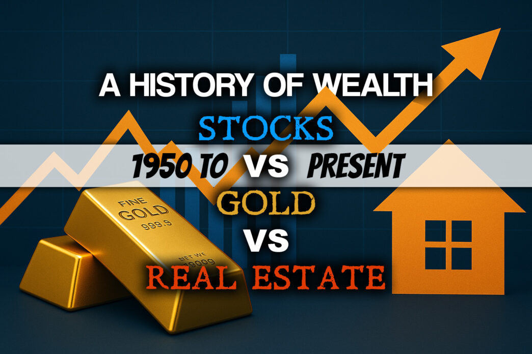 A History of Wealth: Stocks vs Gold vs Real Estate (1950–Present)