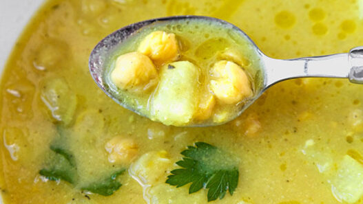 Chickpea, Parsnip And Lemon Soup - This is a savory vegan chickpea, turnip and lemon soup that