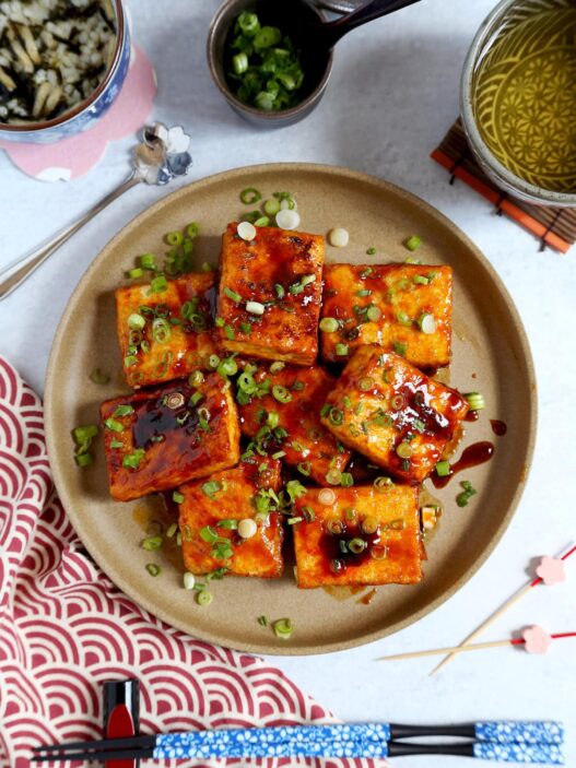Pan fried tofu gochujang
