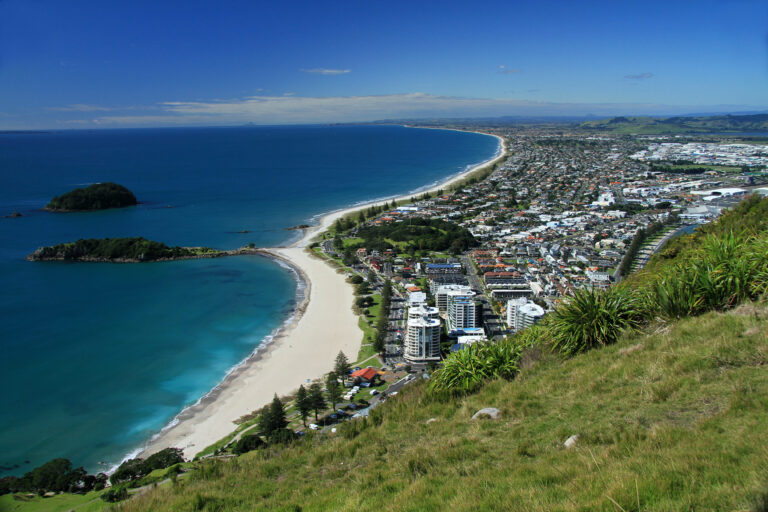 Climbing Mount Maunganui, New Zealand