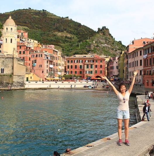 Vernazza from below, where to stay in cinque terre, best place to stay in cinque terre