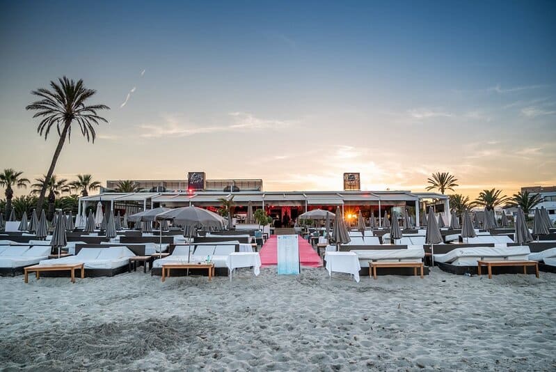 nassau beach club, best beach club in ibiza, spain