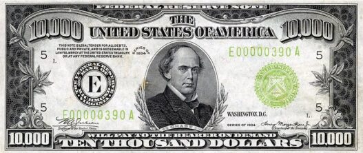$10,000 dollar bill