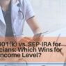 Solo 401(k) vs. SEP-IRA for Physicians (2026): Which Wins for Your Income Level?
