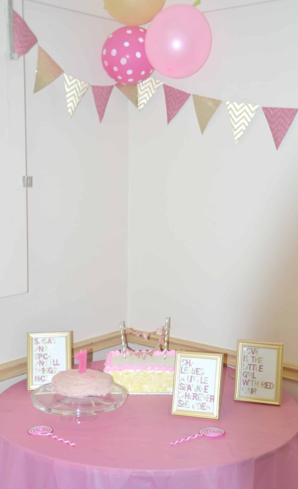 Pink And Gold First Birthday Party
