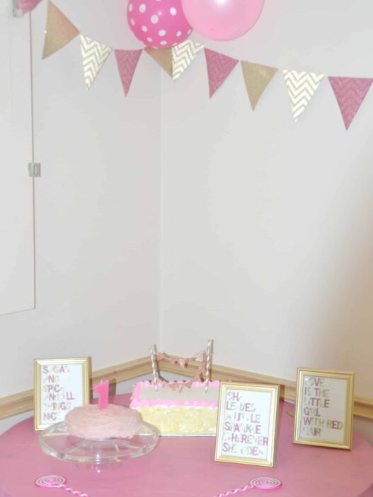 Pink And Gold First Birthday Party