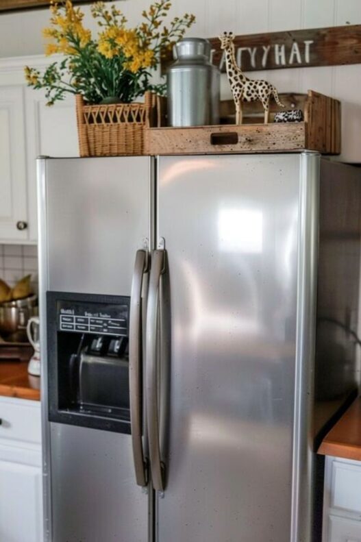 10 Clever Over The Refrigerator Storage Ideas You'll Want To Copy