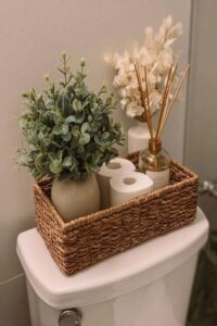 12 Back Of Toilet Decor Ideas For Your Bathroom That Look Cute