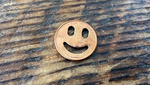 smile stamped penny