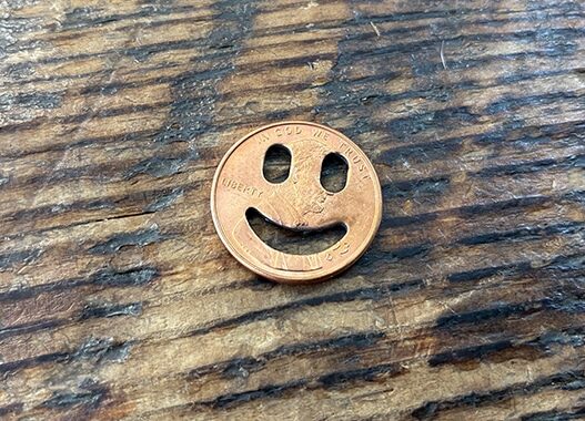 smile stamped penny